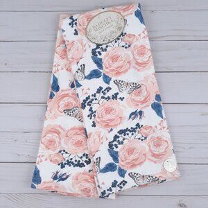 Dual Purpose Kitchen Towels Spring Flowers Floral Butterflies Set of 2